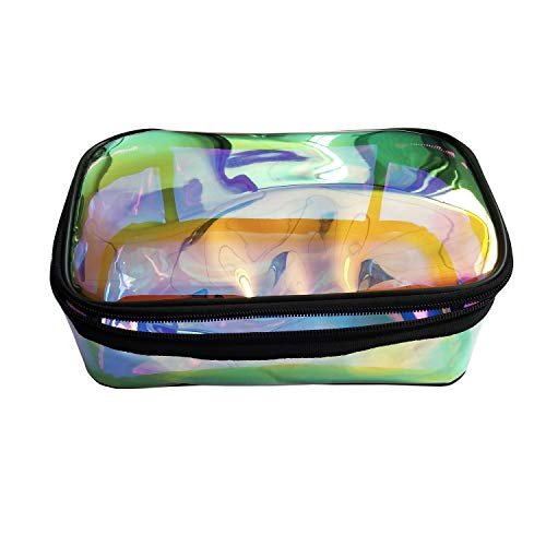 iridescent cosmetic bag travel toiletry bag holographic makeup bag