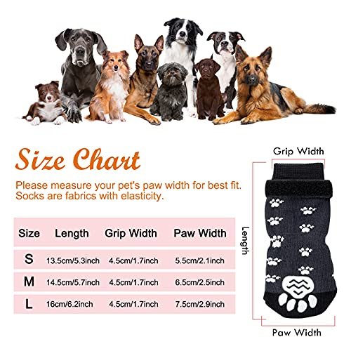 Rypet Anti Slip Dog Socks 3 Pairs - Dog Grip Socks with Straps Traction  Control for Indoor on Hardwood Floor Wear, Pet Paw Protector for Small  Medium - Imported Products from USA - iBhejo
