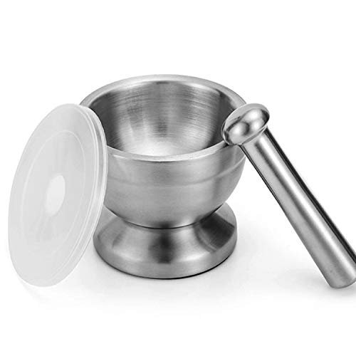 MEDca Pill Crusher 304 Food Grade Stainless Steel Mortar Pestle Medicine  Grinder Set 