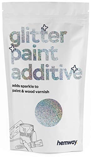 Hemway Glitter Paint Additive Glitter Crystals for Acrylic Paint, Interior  & Exterior Walls, Wood, Varnish, Furniture, Matte, Gloss, Satin, Silk 