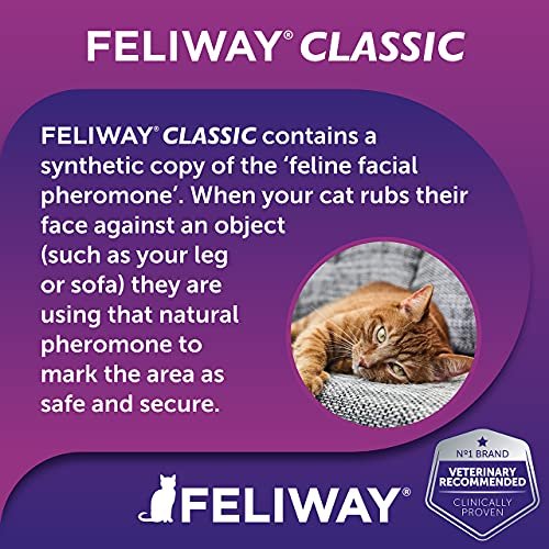FELIWAY Classic Cat Calming Pheromone, 30 Day Refill - 1 Pack - Imported  Products from USA - iBhejo