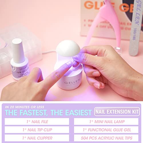 Poly Gel Nail Extension Kit for UV Gel Nail Art Nail Extension Set (1  Polygel Tube,