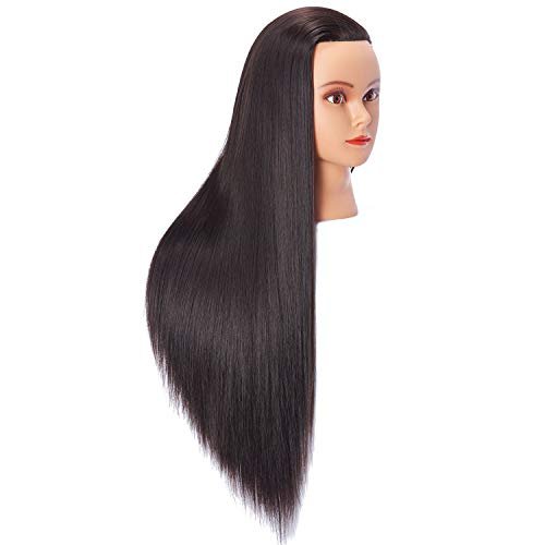 Training Head 26-28 Long Hair Mannequin Training Head Dolls for  Cosmetology Synthetic Fiber Hair Styling Hairdressing Manikin Head for  Hairdresser