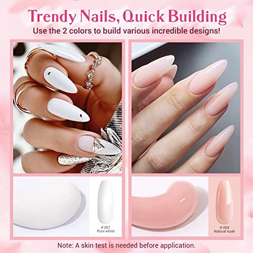 Poly Gel Nail Kit, Clear and Pink Nail Builder Gel Nail Extension Kit with  Slip Solution, 9-in-1 Nail Gel Kit for Beginner Art design - Yahoo Shopping