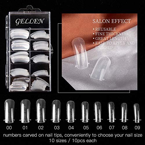 AILLSA Nail Tips and Glue Gel Kit-Coffin Matte Soft Gel Nail Tips with –  EveryMarket