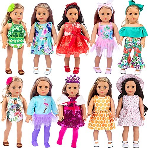 Zita Element 24 Pcs 18 Inch Girl Doll Clothes And Accessories - Doll  Clothing Outfits Dress Swimsuits Tights For 18 Inch Dolls Christmas  Birthday Gif - Imported Products from USA - iBhejo