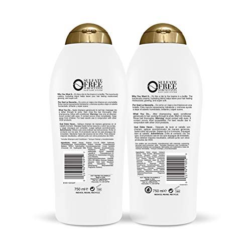OGX Nourishing + Coconut Milk Shampoo & Conditioner Set, 25.4 Ounce (Set of  2)