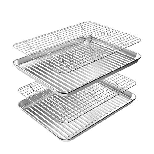 16x12 Baking Cookie Sheet with FREE Rack for Cooling Baking