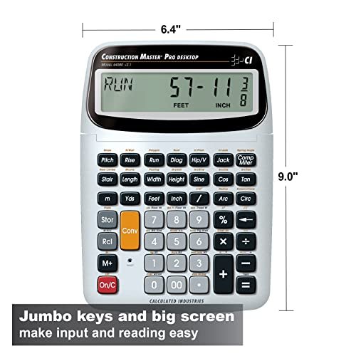 Calculated Industries 44080 Construction Master Pro-Desktop Advanced  Construction Math Feet-Inch-Fraction Calculator with Trig Tool for  Architects, E - Imported Products from USA - iBhejo