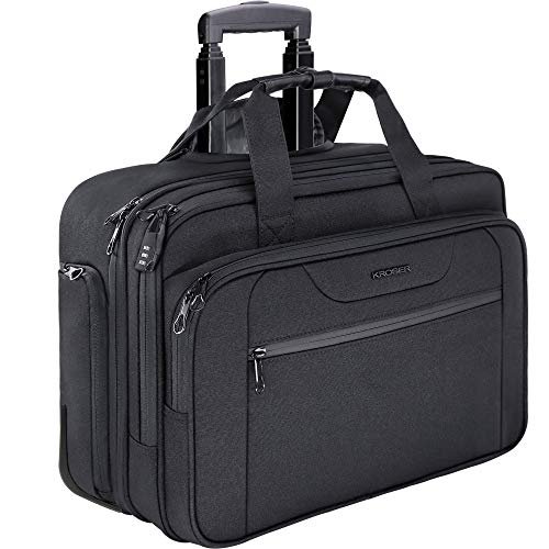 KROSER Rolling Laptop Bag Premium Wheeled Briefcase Fits Up to 17.3 ...