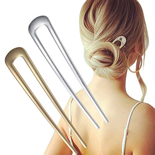 U-Shaped Hair Pins Metal Vintage Hair Sticks French Hair Pin Hairstyle Chignon for Women Girls,2PCS (Multiple Styles)-Style 2 - Shop Imported Products from USA to India Online - iBhejo U-Shaped Hair Pins Metal Vintage Hair Sticks French Hair Pin Hairstyle Chignon for Women Girls,2PCS (Multiple Styles)-Style 2 - Shop Imported Products from USA to India Online - iBhejo