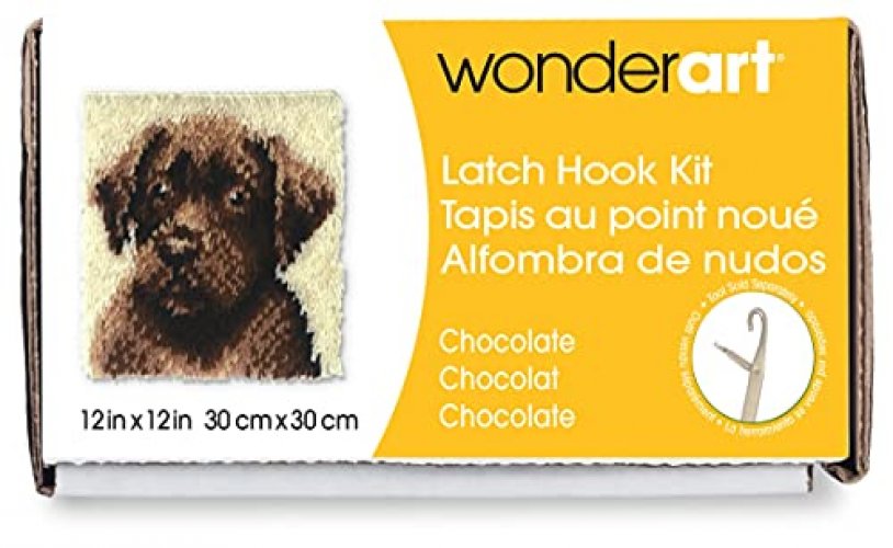 Wonderart Chocolate Latch Hook Kit, 12 X 12 - Imported Products