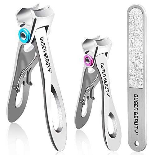 Majestique 2Pcs Nail Clipper, Compact Nail Cutter Big Size and Small Size  with Curved Blades for Trimming and Grooming for Women and Men (Color May  Very)--FN310_Two
