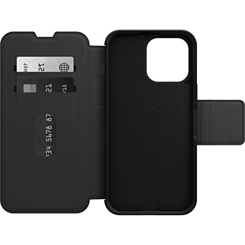  OtterBox iPhone 15 Pro MAX (Only) Strada Folio Series Case -  SHADOW (Black), card holder, snaps to MagSafe, genuine leather,  pocket-friendly, folio case : Cell Phones & Accessories