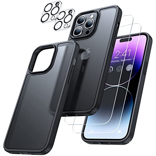 5-In-1] Humixx Designed For Iphone 14 Pro Case, 2X Tempered Screen