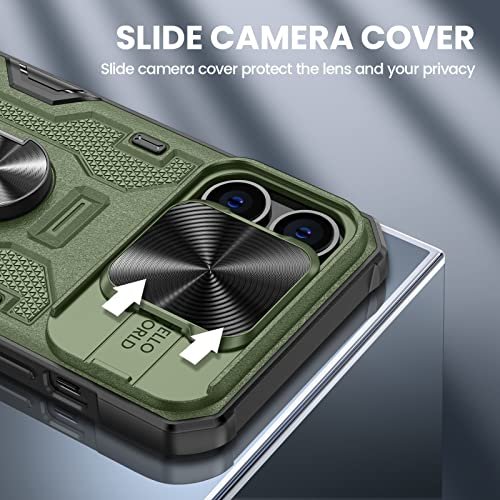  Caka Case for iPhone 14 Plus with Camera Cover & Kickstand, iPhone  14 Plus Case with Stand Ring Magnetic Magnet Slide Lens Protection  Protective Cover Phone Case for iPhone 14 Plus 