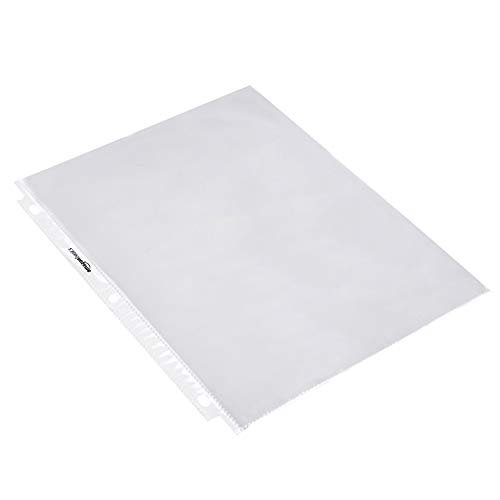 Basics Clear Sheet Protectors for 3 Ring Binder, 8.5 x 11 Inch