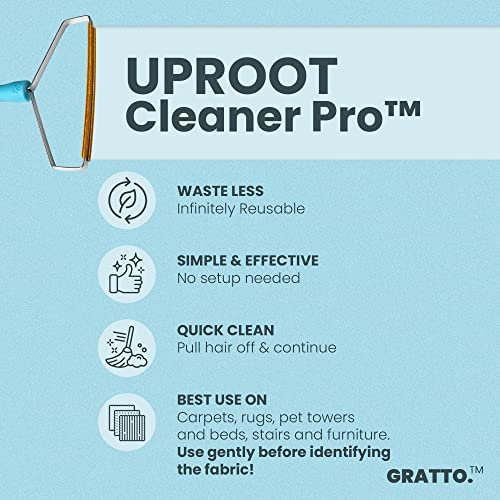 Uproot Lint Cleaner Pro Reusable Pet Hair Remover - For Your Carpet,  Furniture, Pet Beds and Car