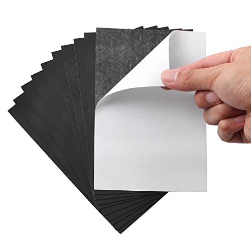 DIYMAG Magnetic Adhesive Sheets, 4 x 6, 10 Pack,cuttable Magnetic Sheets,flexible Magnet Sheets with Adhesive for Crafts, Photos and Die Storage, Easy