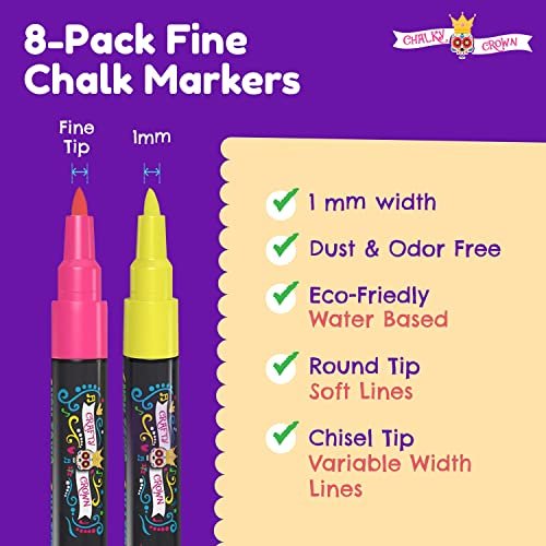 Bold Chalk Markers - Dry Erase Marker Pens - Liquid Chalk Markers