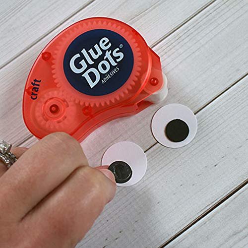 Glue Dots, Craft Dots Dot N' Go Dispenser, Double-Sided, 3/8, .38 Inch,  200 Dots, DIY Craft Glue Tape, Sticky Adhesive Glue Points, Liquid Hot Glue