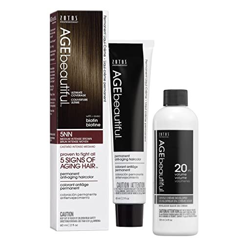 AGEbeautiful Permanent Liqui Creme Hair Color Dye & Developer 20 Volume ...