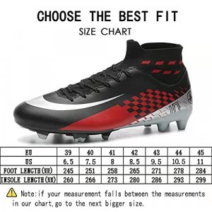 Qzzsmy Men Soccer Cleats Professional Football Shoes Running Walking Athletic Shoes for Outdoor/Indoor CD1808-M1-41
