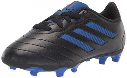 adidas Goletto VIII Firm Ground Soccer Shoe, Core Black/Royal Blue/Core Black, 4 US Unisex Big Kid