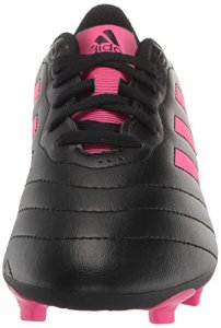 adidas Goletto VIII Firm Ground Soccer Shoe, Core Black/Team Shock Pink/Core Black, 13 US Unisex Little Kid