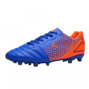 DREAM PAIRS Men's Superflight-1 Firm Ground Soccer Cleats Soccer Shoes, US,Royal Orange l,Size 8