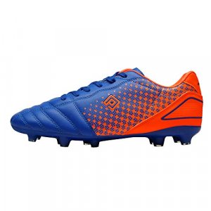 DREAM PAIRS Men's Superflight-1 Firm Ground Soccer Cleats Soccer Shoes, US,Royal Orange l,Size 8