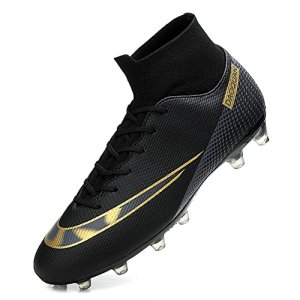 MFSH Unisex-Cleats Soccer Shoes for Big Boy Fg/ag High-top Spikes Football Shoes for Younth Professional Training Turf Indoor Ankle Boots Athletic Sn