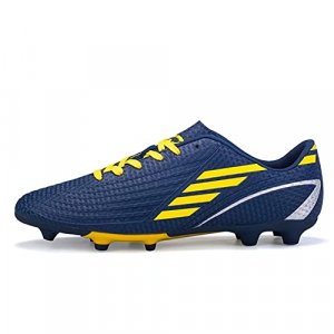 TOLLN Men Athletic Football Shoes Youth Sneaker Adults Soccer Cleats 22017-Blue-11-EUR44