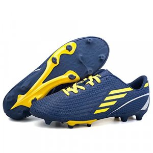 TOLLN Men Athletic Football Shoes Youth Sneaker Adults Soccer Cleats 22017-Blue-11-EUR44
