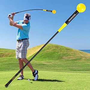 Zeonetak Golf Swing Trainer Aid - Golf Swing Training, Practice Warm-Up Stick for Strength,Rhythm, Flexibility, Tempo, and Balance Suit for Indoor & 