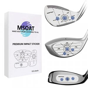 MSOAT Golf Impact Tape Set 300 Pcs, Self-Teaching Sweet Spot and Consistency Analysis, Club Impact Stickers for Woods Irons and Putters Each 100 Pcs,