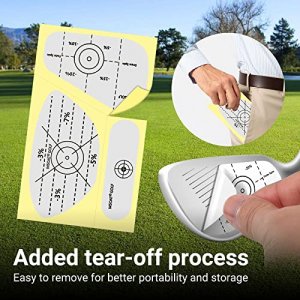 MSOAT Golf Impact Tape Set 300 Pcs, Self-Teaching Sweet Spot and Consistency Analysis, Club Impact Stickers for Woods Irons and Putters Each 100 Pcs,