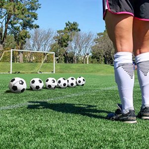 GoSports Classic Soccer Ball 6 Pack - Size 5 - with Premium Pump and Carrying Bag