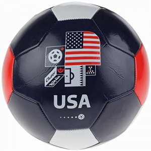 FIFA World Cup Qatar 2022 Team USA Soccer Ball Size 5, Officially Licensed Futbol for Youth & Adult Soccer Players, Multicolored