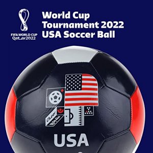 FIFA World Cup Qatar 2022 Team USA Soccer Ball Size 5, Officially Licensed Futbol for Youth & Adult Soccer Players, Multicolored