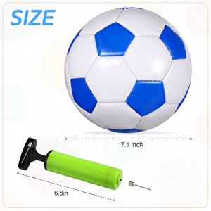 4 Pack Size 2 Size 3 Soccer Ball with Pump, Outside Sport Soccer Ball Toys Cute Machine Stitched Ball Toys for Game Training Practice (Size 2, Simple