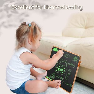 TUGAU LCD Writing Tablet,21 Inch Large Doodle Tablet Writing Pad- black, brown