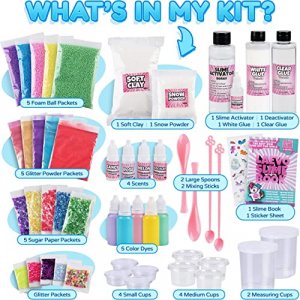 Laevo Unicorn Slime Kit for Girls - DIY Slime Kits - Supplies Makes Butter Slime, Cloud Slime, Clear Slime & More Sets - Toys for 5+ Years Old