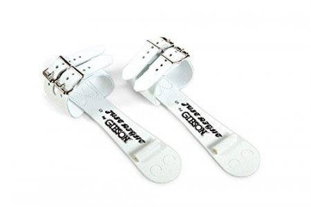 Gibson Athletic Double Buckle Just Right Uneven Bar Grips, Gymnastics, Girls, White, Small