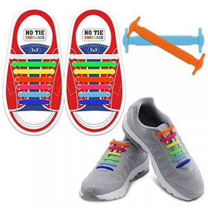 HOMAR No Tie Shoelaces for Kids and Adults Stretch Silicone Elastic No Tie Shoe Laces