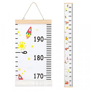 MIBOTE Growth Height Chart Handing Ruler Wall Decor for Kids, Canvas Removable Growth Height Chart 79