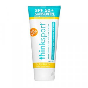 Thinksport Kids SPF 50+ Mineral Sunscreen Safe, Natural Sunblock for Children - Water Resistant Sun Cream Broad Spectrum UVA/UVB Sun Protection Vegan