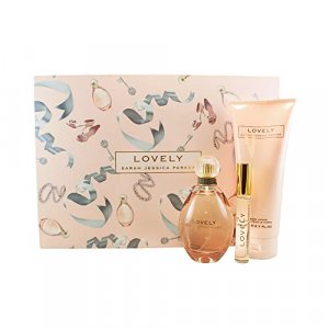 Lovely by SJP - Women's Perfume and Body Care Gift Set - Includes Eau De Parfum, Rollerball, and Soft Lotion in Iconic Lovely Fragrance - Notes of Ma