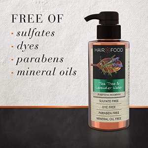Hair Food Sulfate Free Purifying Shampoo & Conditioner with Hemp Extract & Manuka Honey Repair Serum Bundle, Paraben & Dye Free