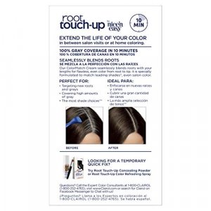 Clairol Root Touch-Up by Nice'n Easy Permanent Hair Dye, 2 Black Hair Color, Pack of 1